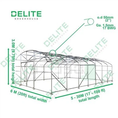 Velký polytunel Professional Kit (20 stop široký)